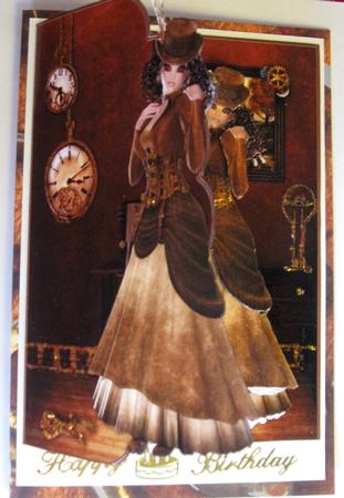 Steampunk Lady - Envelope Card Part 2 by Joy Comstock