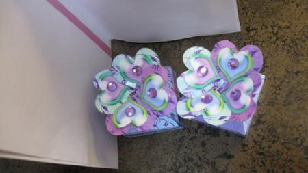 Locked Hearts Box - with Love Golden Metallic Rainbow Purple by Joy Comstock