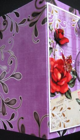 Purple Coloured Silver Swirls A4 Backing Paper by Joy Comstock