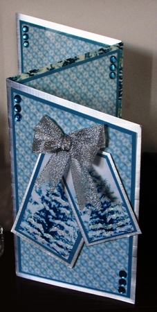 JJ BLUE CHRISTMAS2 TRI-FOLD CARD by Joy Jerome