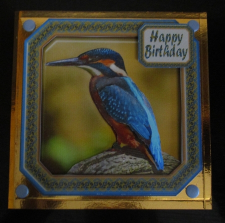 JJ KINGFISHER 5X5 DECOUPAGE by Joy Jerome