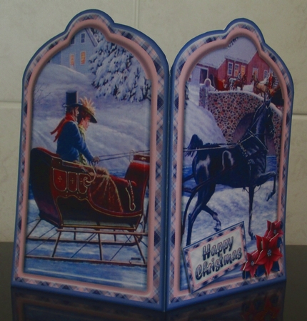 JJ JINGLE ALL THE WAY TAG SHAPED CARD by Joy Jerome