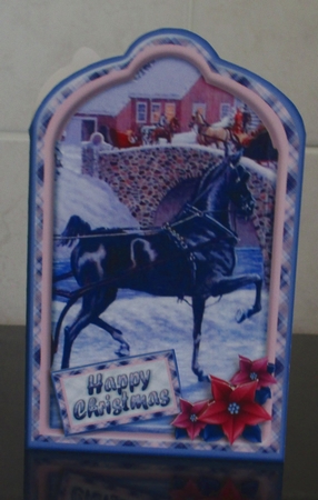 JJ JINGLE ALL THE WAY TAG SHAPED CARD by Joy Jerome
