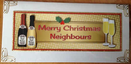 Christmas Champagne Neighbours Large Dl by JOY SLADDEN