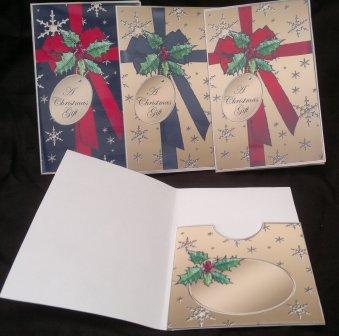 Elegant Christmas Holly Parcel Lottery Wallet Card by JOY SLADDEN
