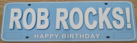 Number Plate - Rob Rocks! by JOY SLADDEN