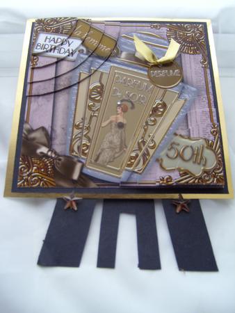 Art Deco Parfum De Soir 50th Birthday 6in Duo Corner Stacker by Joyce Davies