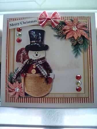 Christmas Snow man 3  by Joyce Edwards