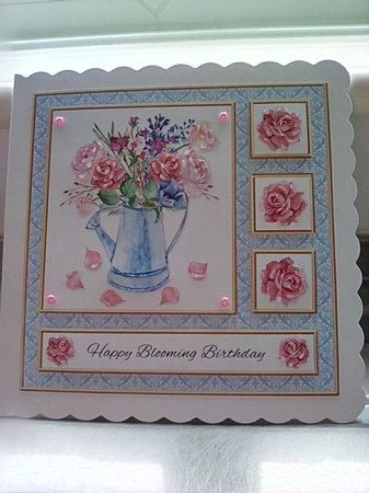Lovely Watercolor Roses (Blue) by Joyce Edwards