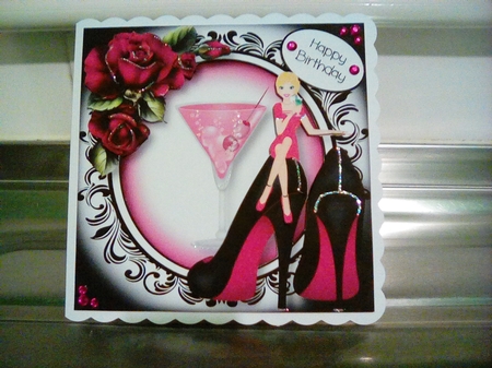 Stilettos & Cocktails - Magenta - Version 1 by Joyce Edwards