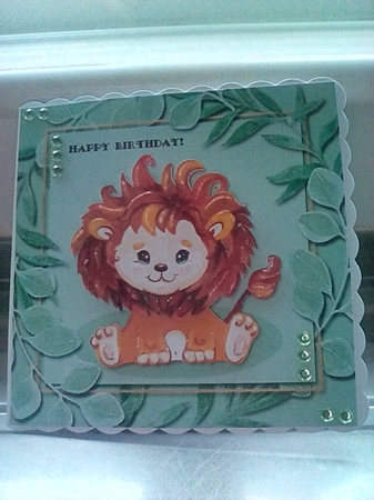 Cute Little Lion Birthday Topper by Joyce Edwards