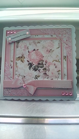 Vintage Roses Card Topper  3 by Joyce Edwards