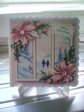 Christmas Scenic Trio - Pink Winter Skies by Joyce Edwards