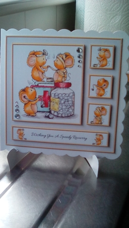 Cute Critters Get Well Card #5 by Joyce Edwards
