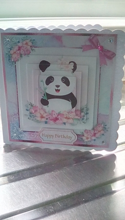 Birthday card with cute flowers by Joyce Edwards