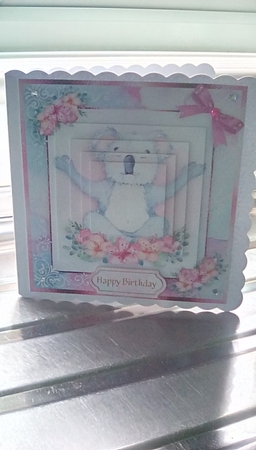 Birthday card with cute flowers by Joyce Edwards