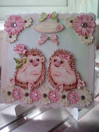Hedgehog Love Decoupage Mini Kit by Joyce Edwards