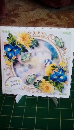 Beautiful Bluetit In Spring 8x8 by Joyce Edwards