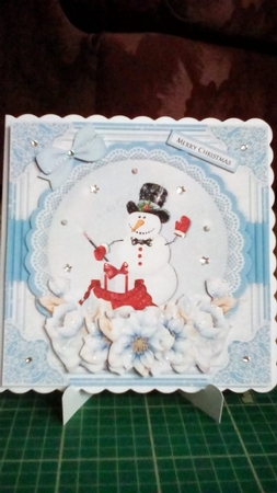 Xmas Floral Globes5 Mini Card Kit by Joyce Edwards