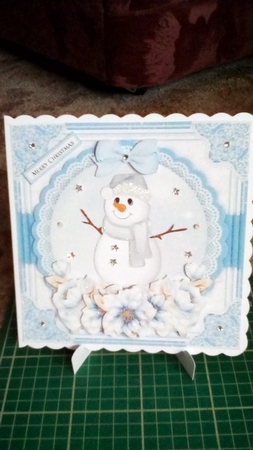 Xmas Floral Globes6 Mini Card Kit by Joyce Edwards