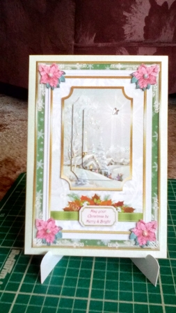 Christmas Church Service Decoupage Topper 1 by Joyce Edwards