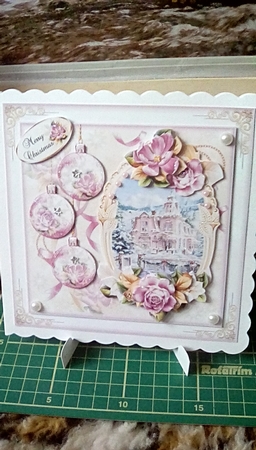 Pastel Floral Scenic Christmas Mini Page Kit by Joyce Edwards