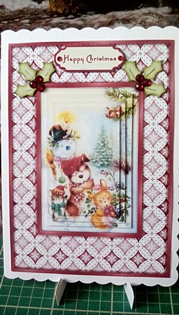 Christmas Cuteness Card Front by Joyce Edwards
