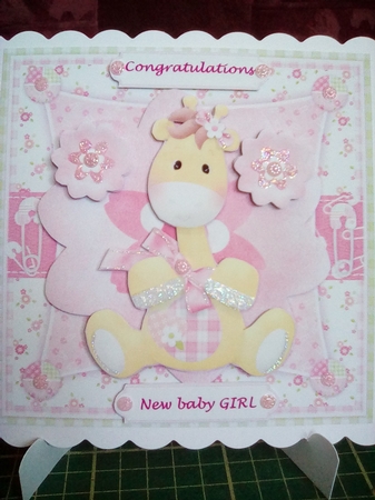 Cute Baby Girl Giraffe  by Joyce Edwards