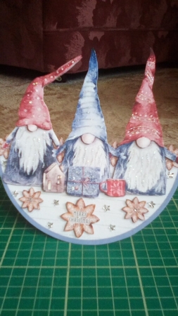 3 WISE GNOMES rocker card by Joyce Edwards