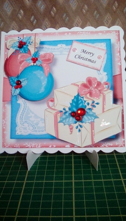 Teal & Pink Christmas - Presents by Joyce Edwards