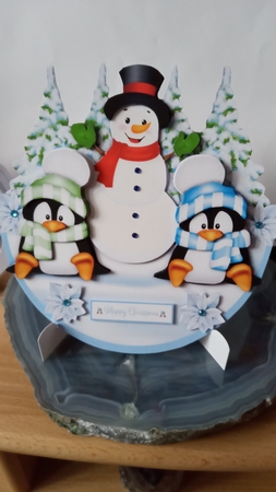 SNOW FRIENDS rocker card by Joyce Edwards