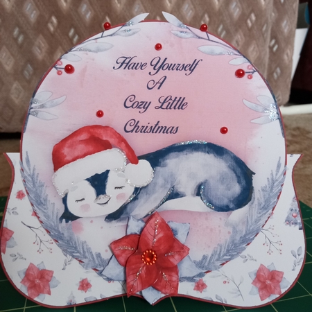 Watercolor Christmas Penguins Over The Edge Mini Kit #1 by Joyce Edwards