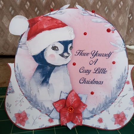Watercolor Christmas Penguins Over The Edge Mini Kit #4 by Joyce Edwards