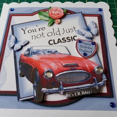 Your not old just classic No.1 card size 6 x 6 by Joyce Edwards