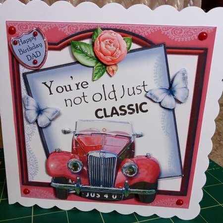Your not old just classic No.2 card size 6 x 6 by Joyce Edwards