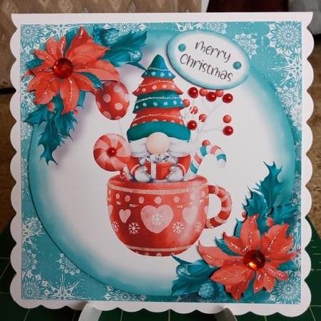 Cute Christmas Gnome 1 by Joyce Edwards