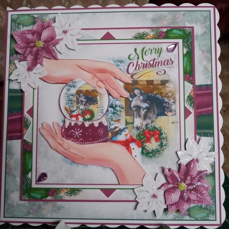 Holding A Snow Globe 02 Mini Page Kit by Joyce Edwards