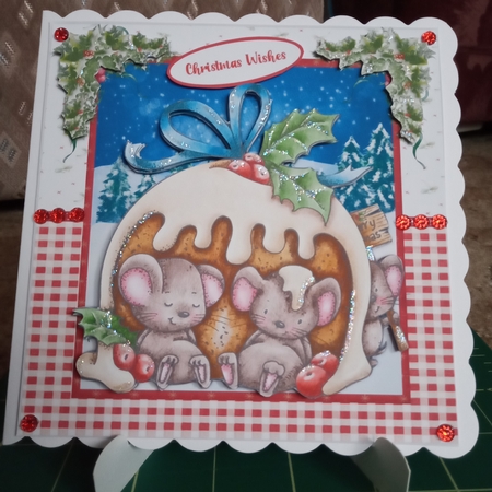 8x8 Mini Kit, Chrstmas Pudding Nice  by Joyce Edwards