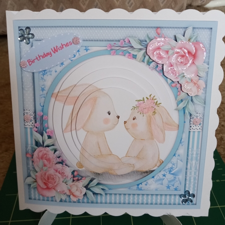 8x Mini Kit, Together Forever Rabbits, Pyramid by Joyce Edwards