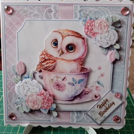 Just an Owl and her Tea KIT-ONE  by Joyce Edwards