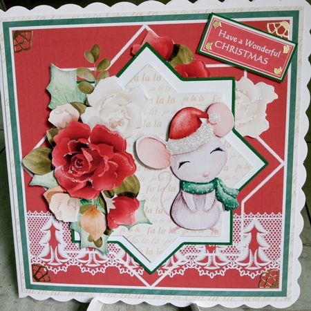 Christmas Roses Mini Kit by Joyce Edwards