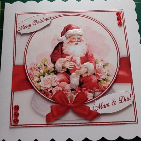 Santas Presents Snow Globe Mini Kit 2    7X7 by Joyce Edwards