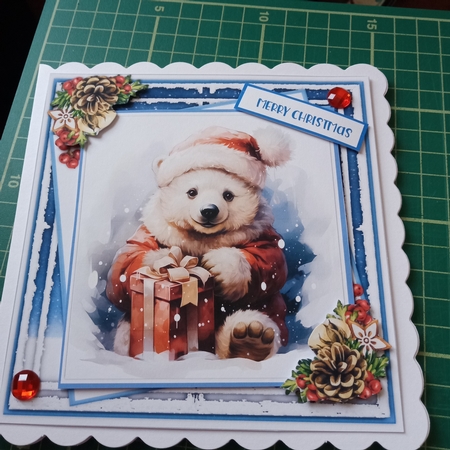 8x8 Mini Kit, Beautiful Christmas Polar Bear by Joyce Edwards