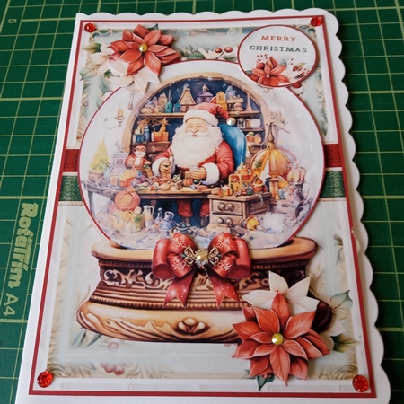 Santa At Work Snow Globe 04 Mini Page Kit by Joyce Edwards