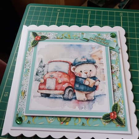 8x8 Mini Kit, Gorgeous Ted The Christmas Postie by Joyce Edwards