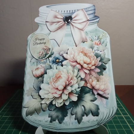 Chrysanthemum Mason Jar Shaped Mini Page Kit by Joyce Edwards
