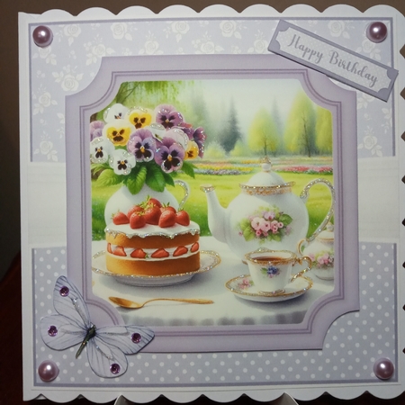 PANSY TEA TIME by Joyce Edwards
