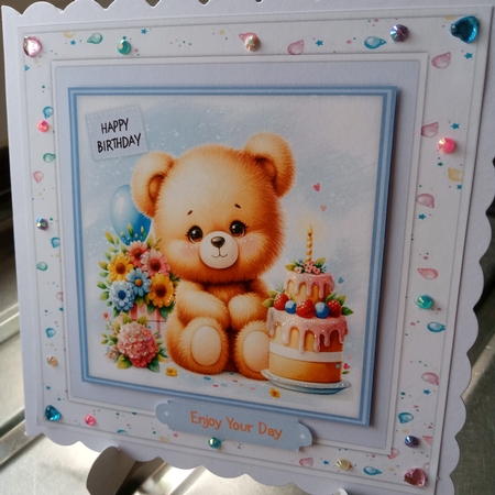8x8 Mini Kit, Cute Teds Birthday Wishes by Joyce Edwards