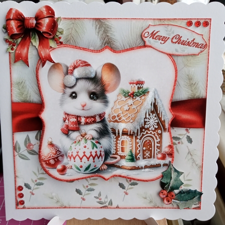 Christmas Mouse Mini Kit 7X7 by Joyce Edwards