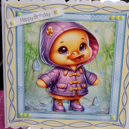 7x7 Mini Kit, Gorgeous Ducks In Raincoats by Joyce Edwards